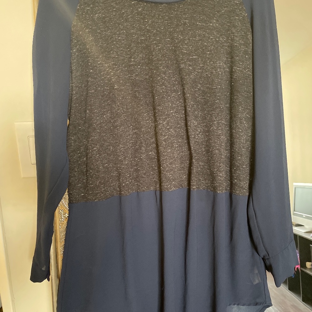 Sheer & Cotton Combo Top | Tunic